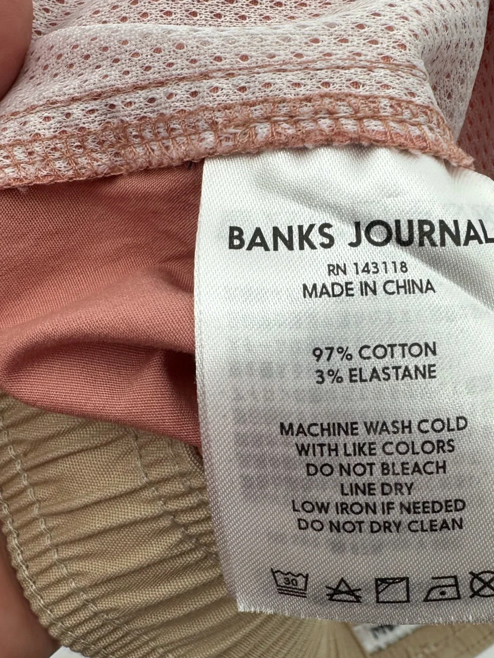 Banks Journal Light Coral shorts swim trunks size XL